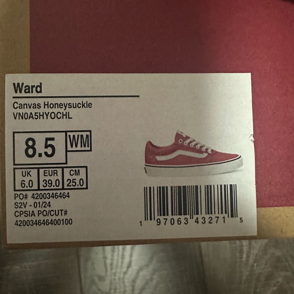 Vans Women's Shoes in Red and White